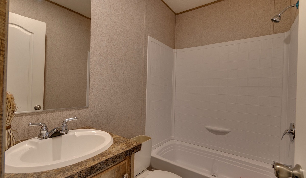 Bathroom inside the new single-wide